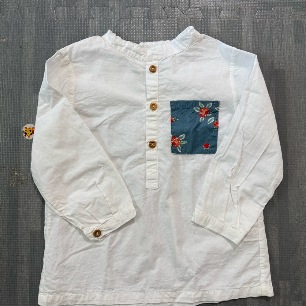 Birinit Petit kids white long sleeves shirt